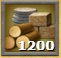 1200 Holz, Stein und Silbermünzen werden deiner ausgewählten Stadt hinzugefügt